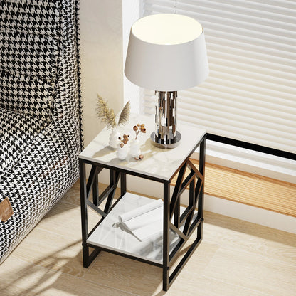 Modern White Marble Side Table