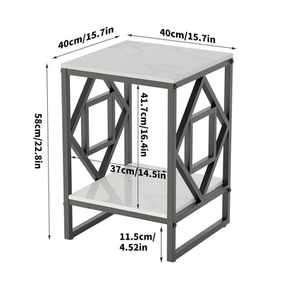 Modern White Marble Side Table