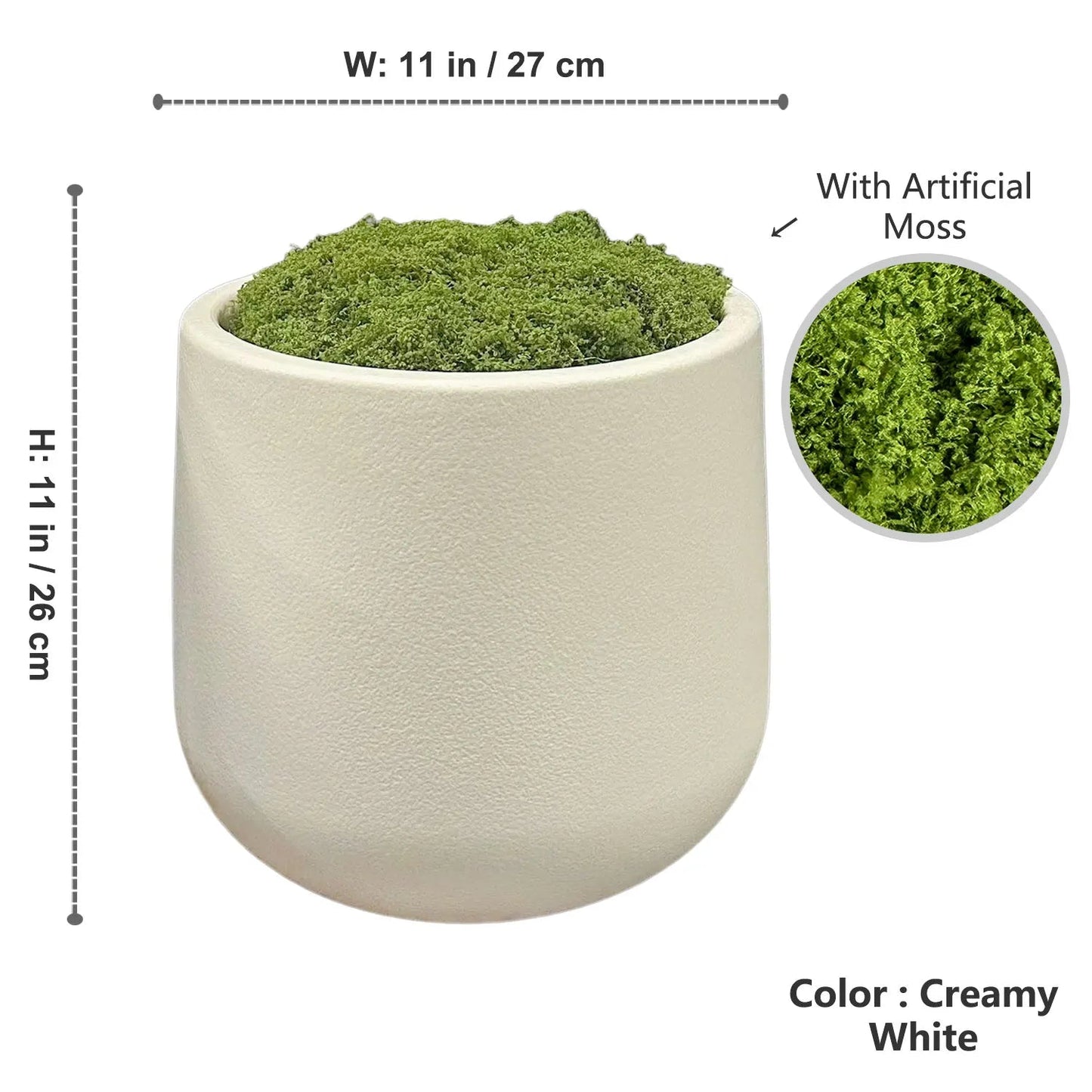 Modern White Plastic Plant Pot