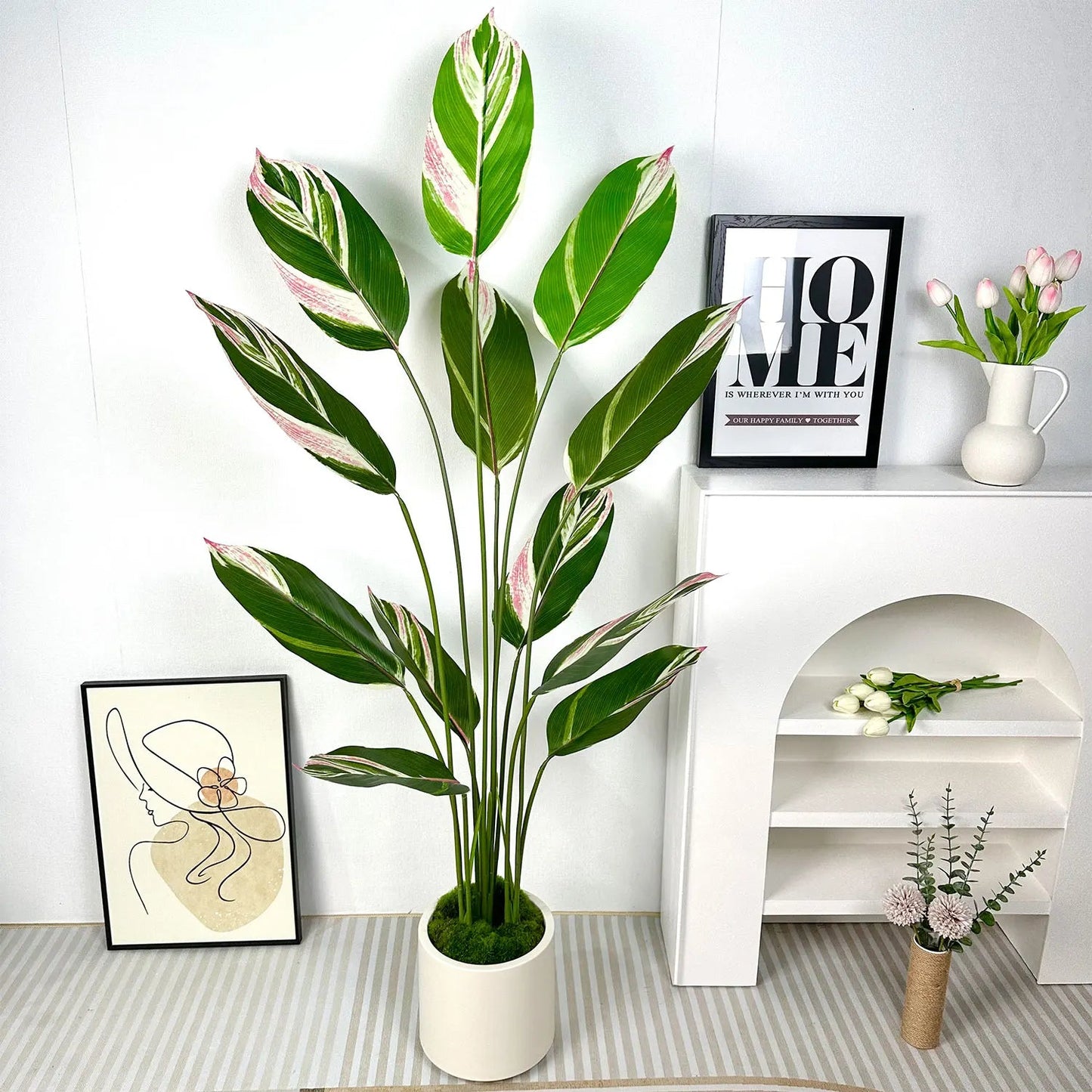 Modern White Plastic Plant Pot