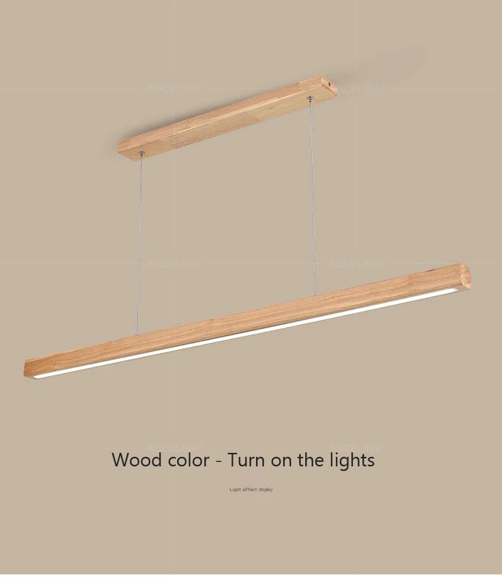 Modern Wood LED Pendant Chandelier