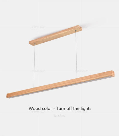 Modern Wood LED Pendant Chandelier