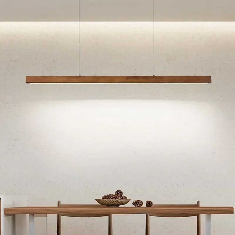 Modern Wood LED Pendant Chandelier