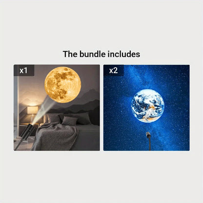 Moon Earth Projector Night Light Lamp