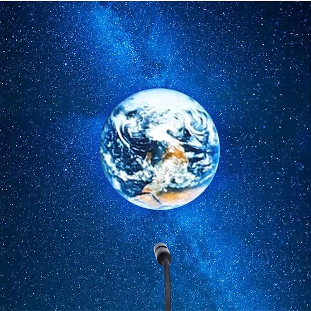 Moon Earth Projector Night Light Lamp