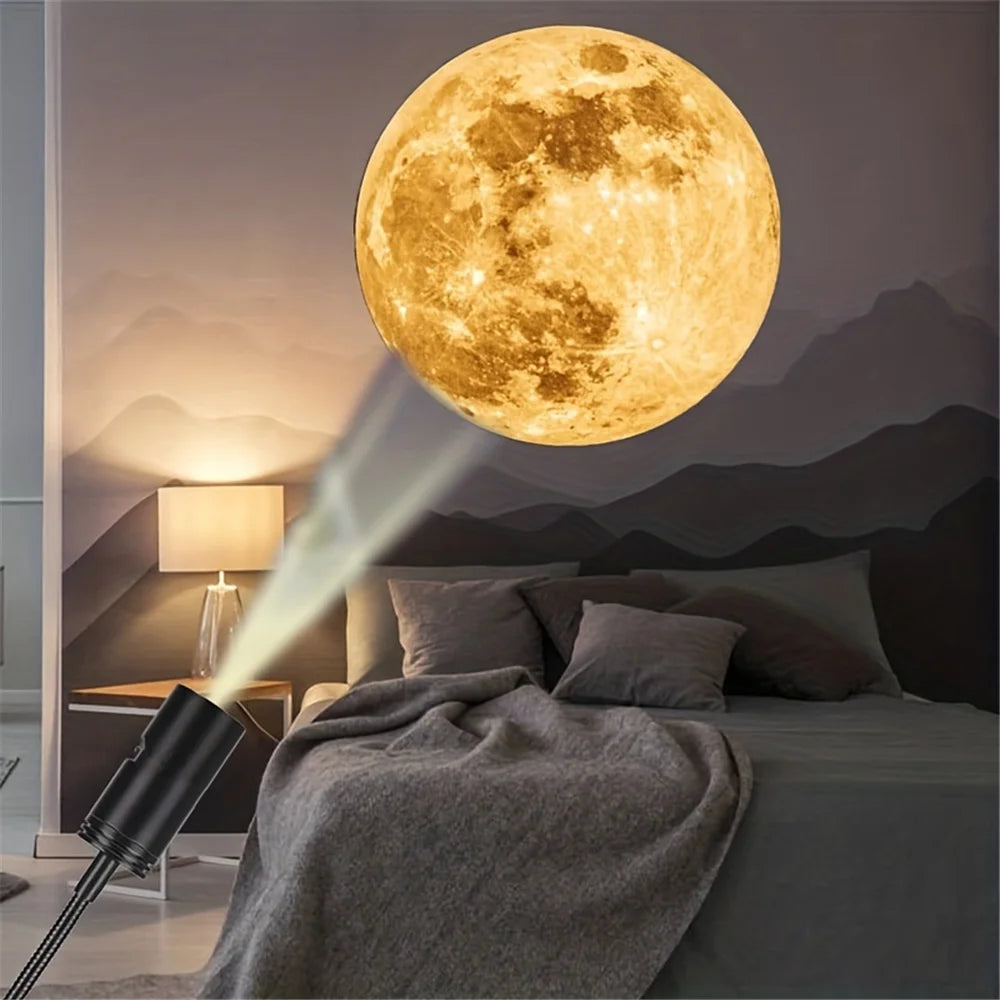 Moon Earth Projector Night Light Lamp