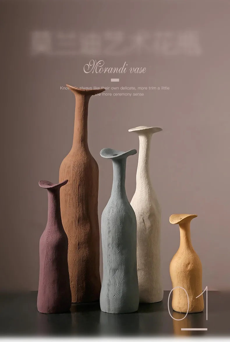 Morandi Ceramic Vase for Modern Decor