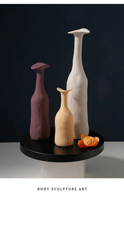 Morandi Ceramic Vase for Modern Decor