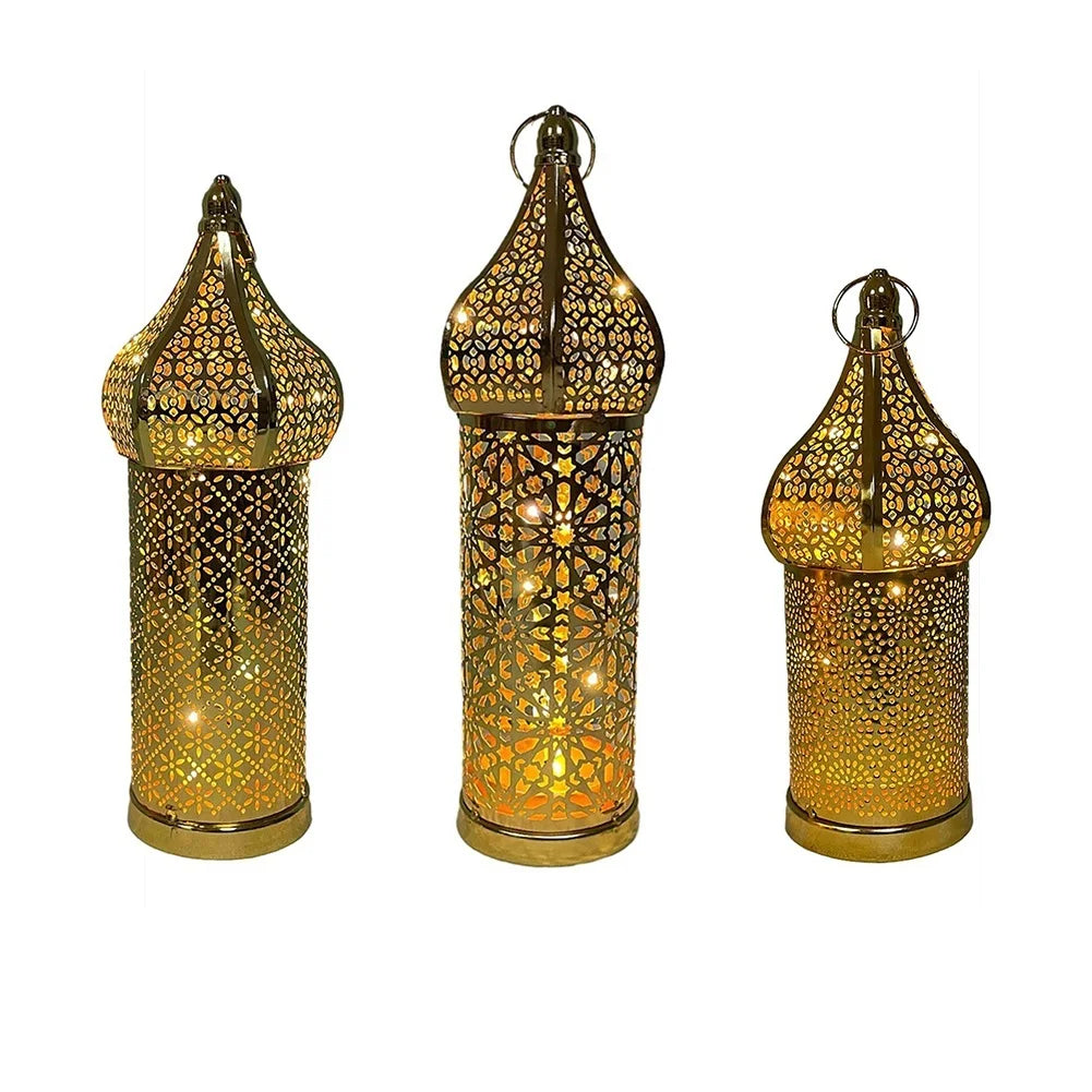 Moroccan Solar Iron Hanging Lantern