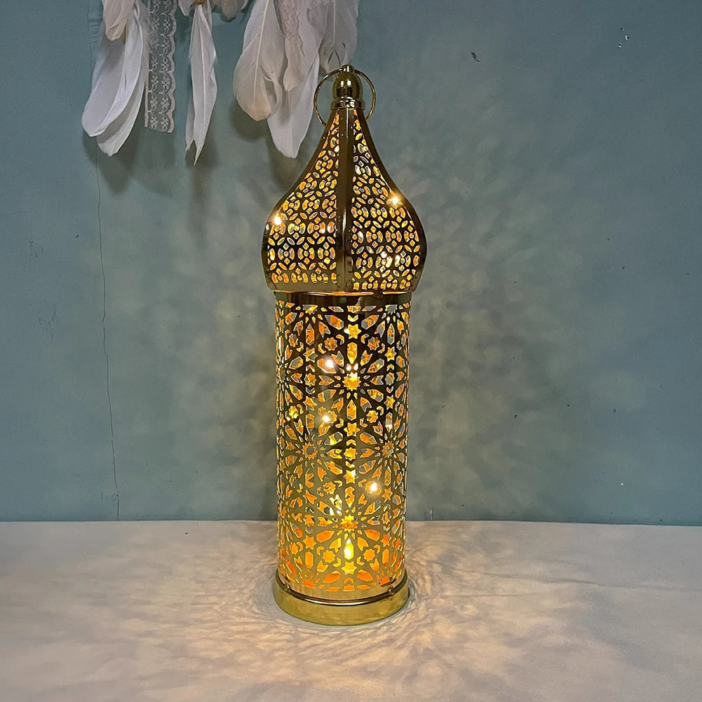 Moroccan Solar Iron Hanging Lantern