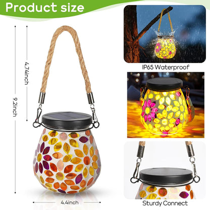 Mosaic Solar Lantern Garden Light