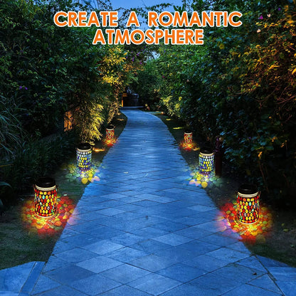 Mosaic Solar Lantern Garden Light