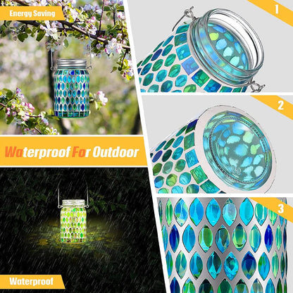 Mosaic Solar Lantern Garden Light