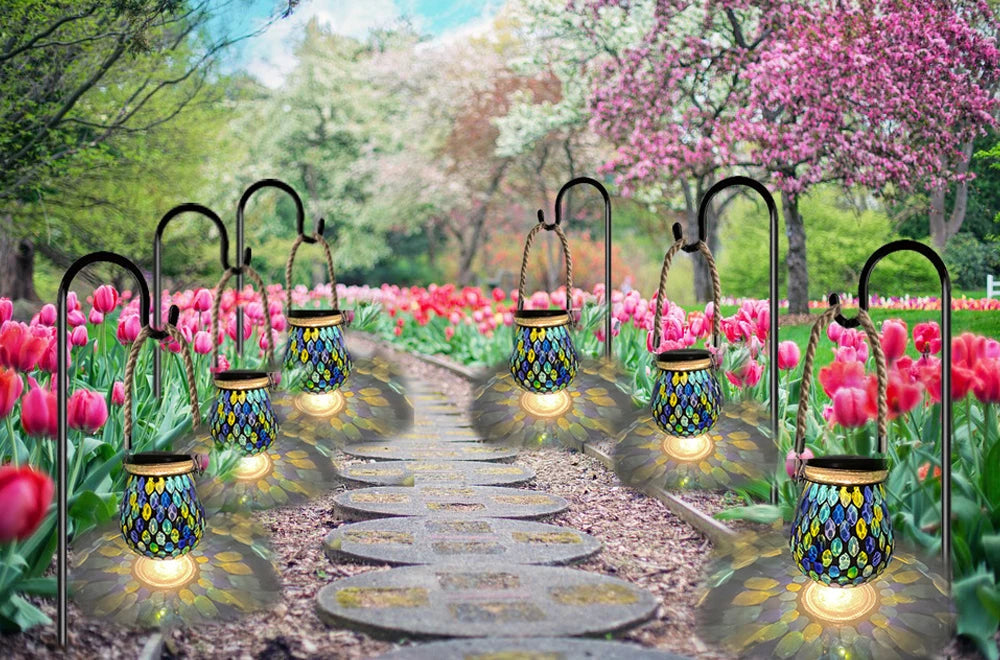 Mosaic Solar Lantern Garden Light