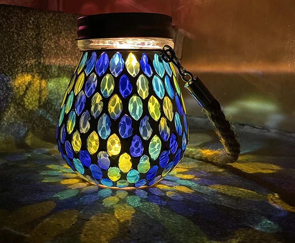 Mosaic Solar Lantern Garden Light