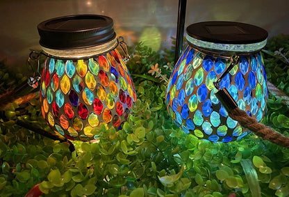 Mosaic Solar Lantern Garden Light