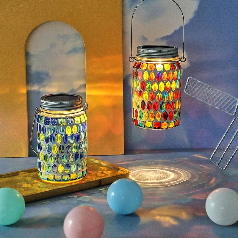 Mosaic Solar Lantern Garden Light