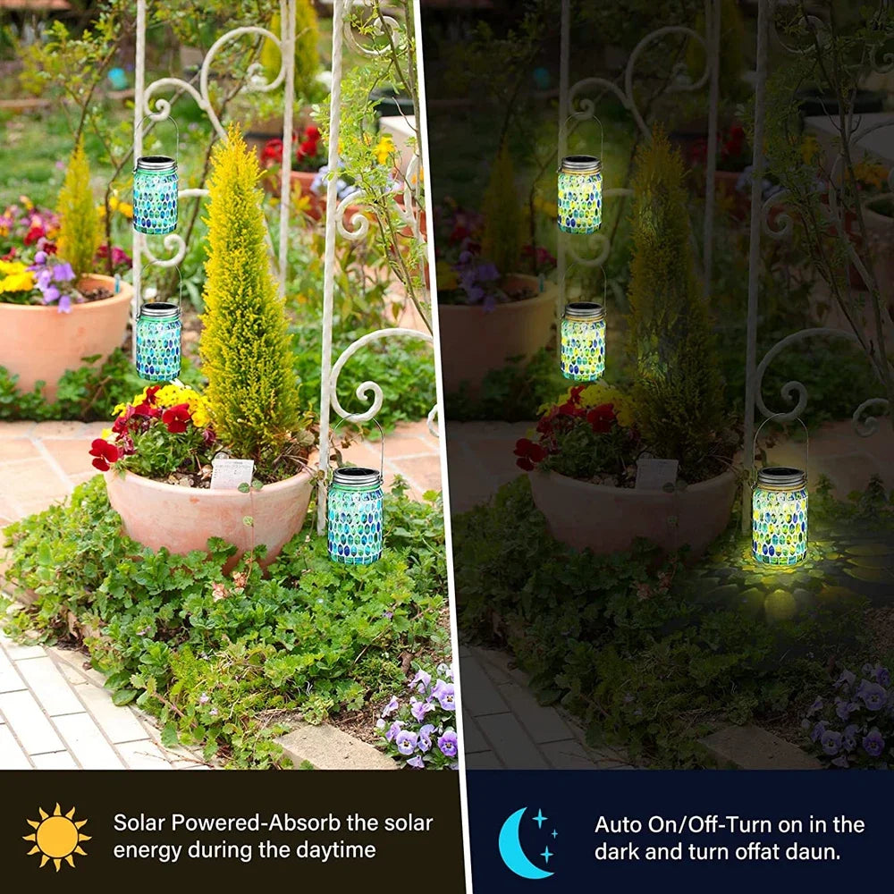 Mosaic Solar Lantern Garden Light