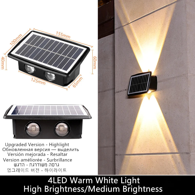 Motion Sensor Solar Wall Light