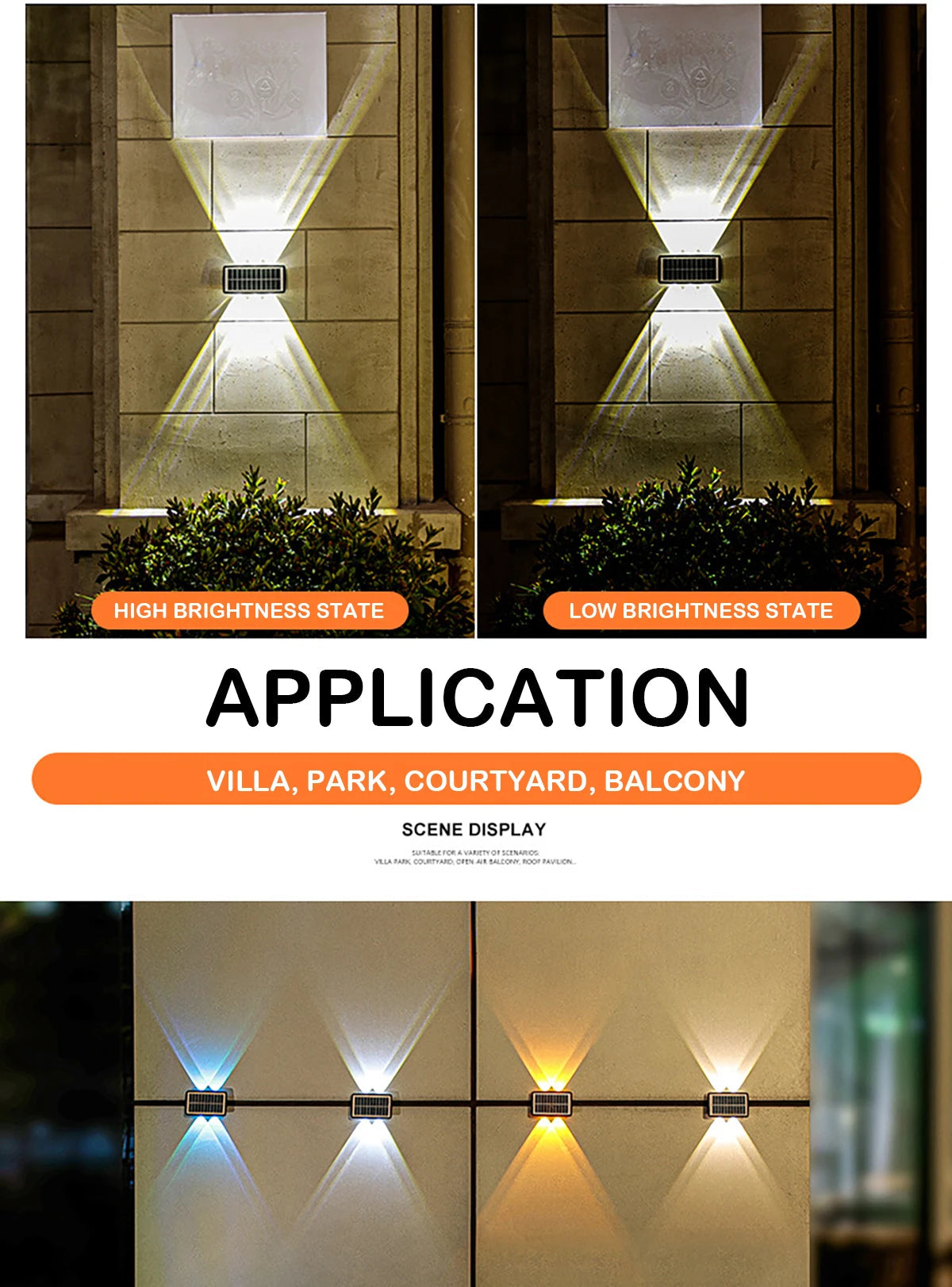 Motion Sensor Solar Wall Light