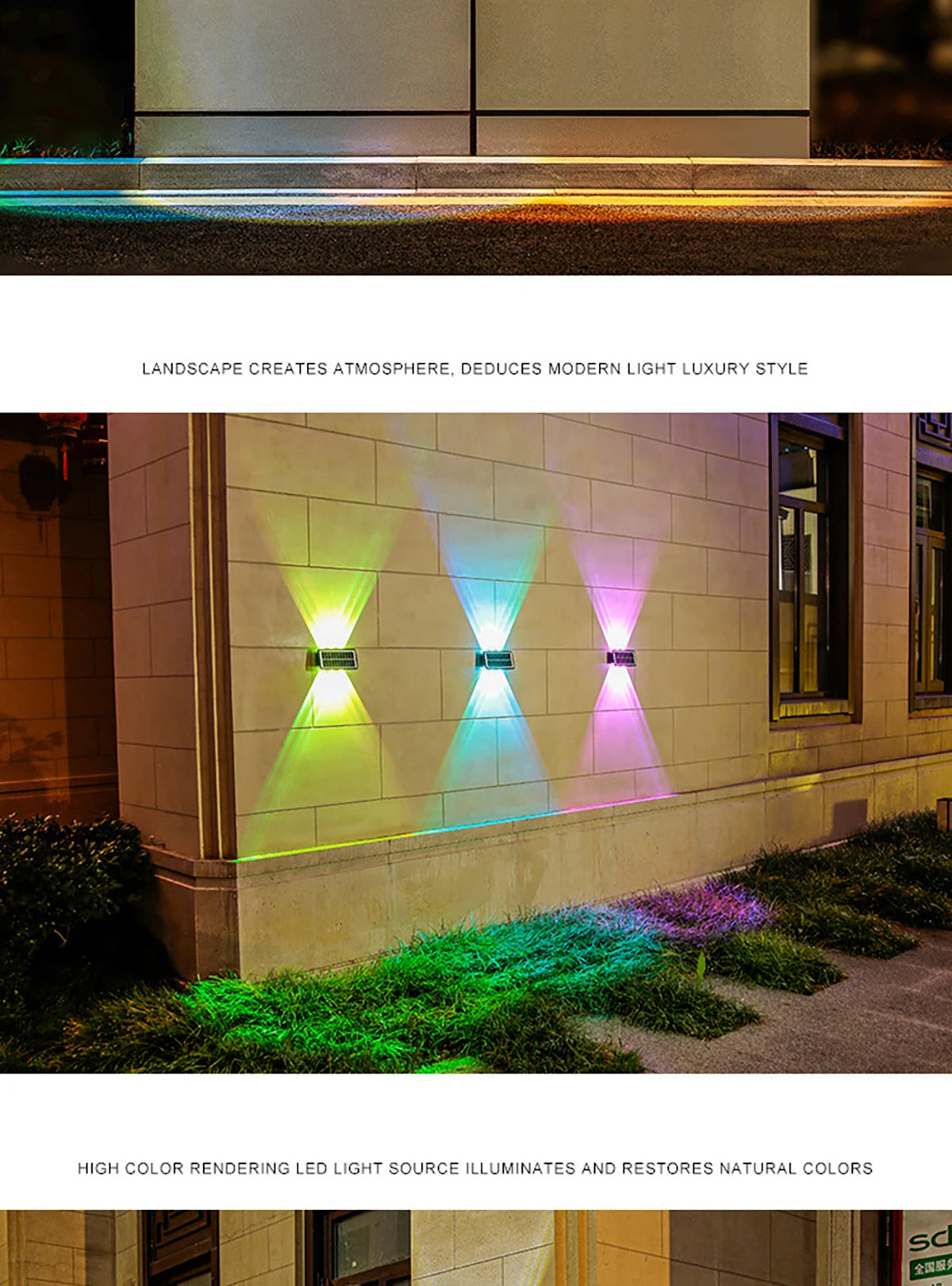 Motion Sensor Solar Wall Light