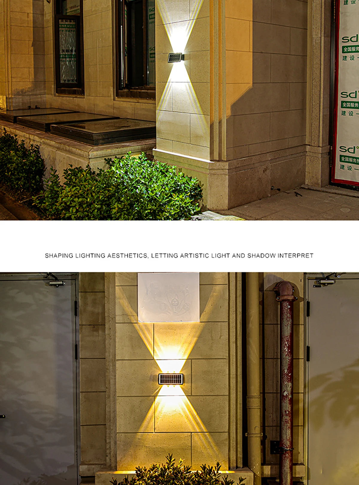 Motion Sensor Solar Wall Light