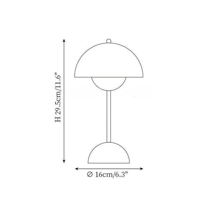 Mushroom Chrome LED Table Lamp