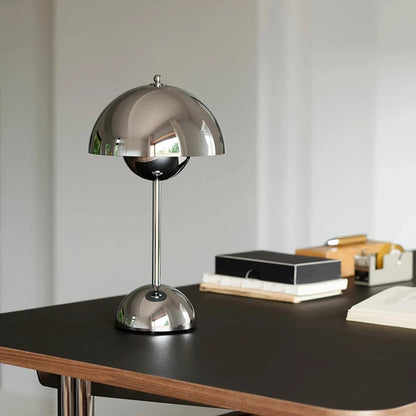 Mushroom Chrome LED Table Lamp