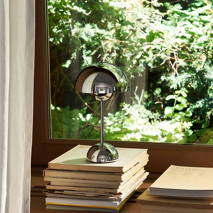 Mushroom Chrome LED Table Lamp