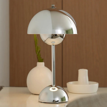 Mushroom Chrome LED Table Lamp