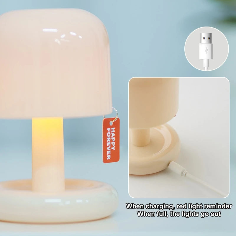 Mushroom LED Night Light Table Lamp