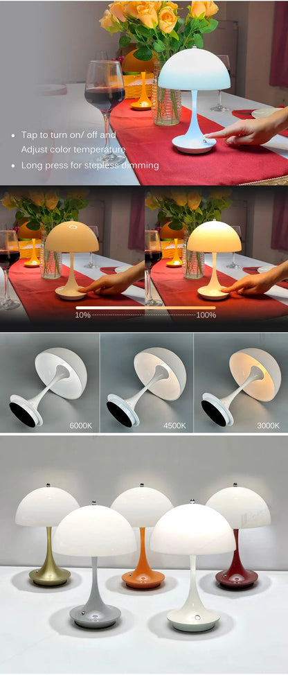 Mushroom Rechargeable LED Table Lamp