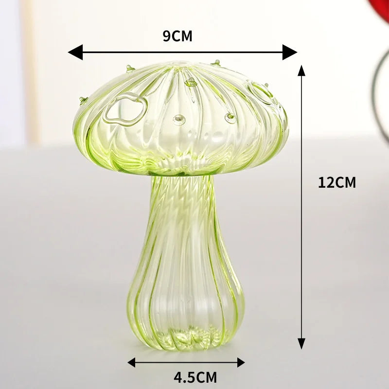 Mushroom Shaped Glass Vase - Vibrant