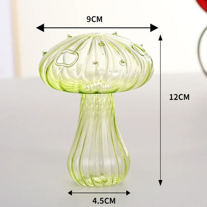 Mushroom Shaped Glass Vase - Vibrant