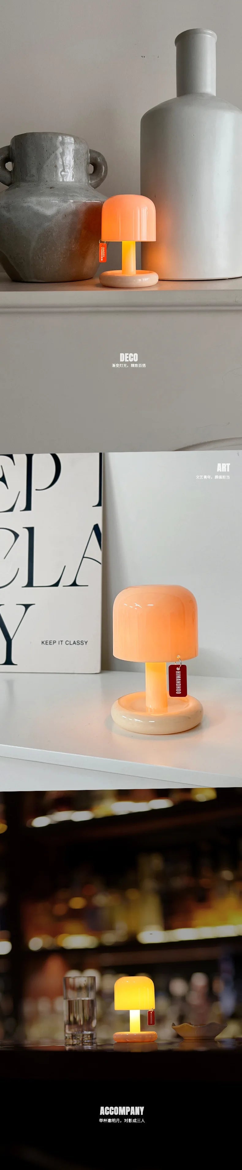 Mushroom Sunset LED Table Lamp