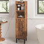 Narrow White Bathroom Storage Cabinet