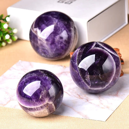 Natural Amethyst Healing Massage Globe