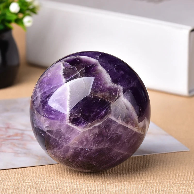 Natural Amethyst Healing Massage Globe