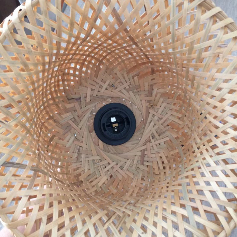 Natural Bamboo Hand-Knitted Ceiling Light