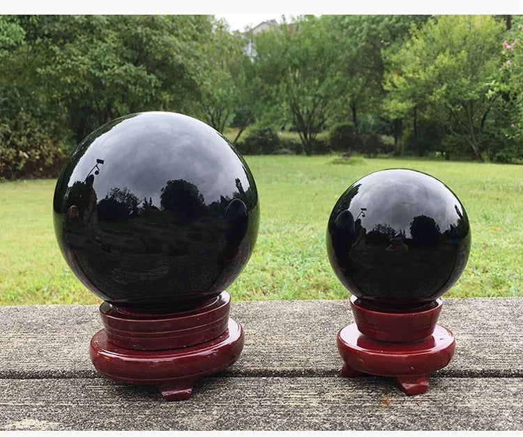 Natural Black Obsidian Healing Sphere