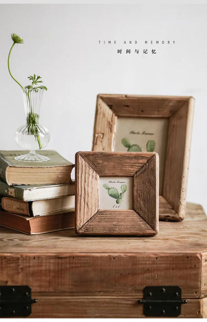 Natural Brown Pine Rustic Photo Frame