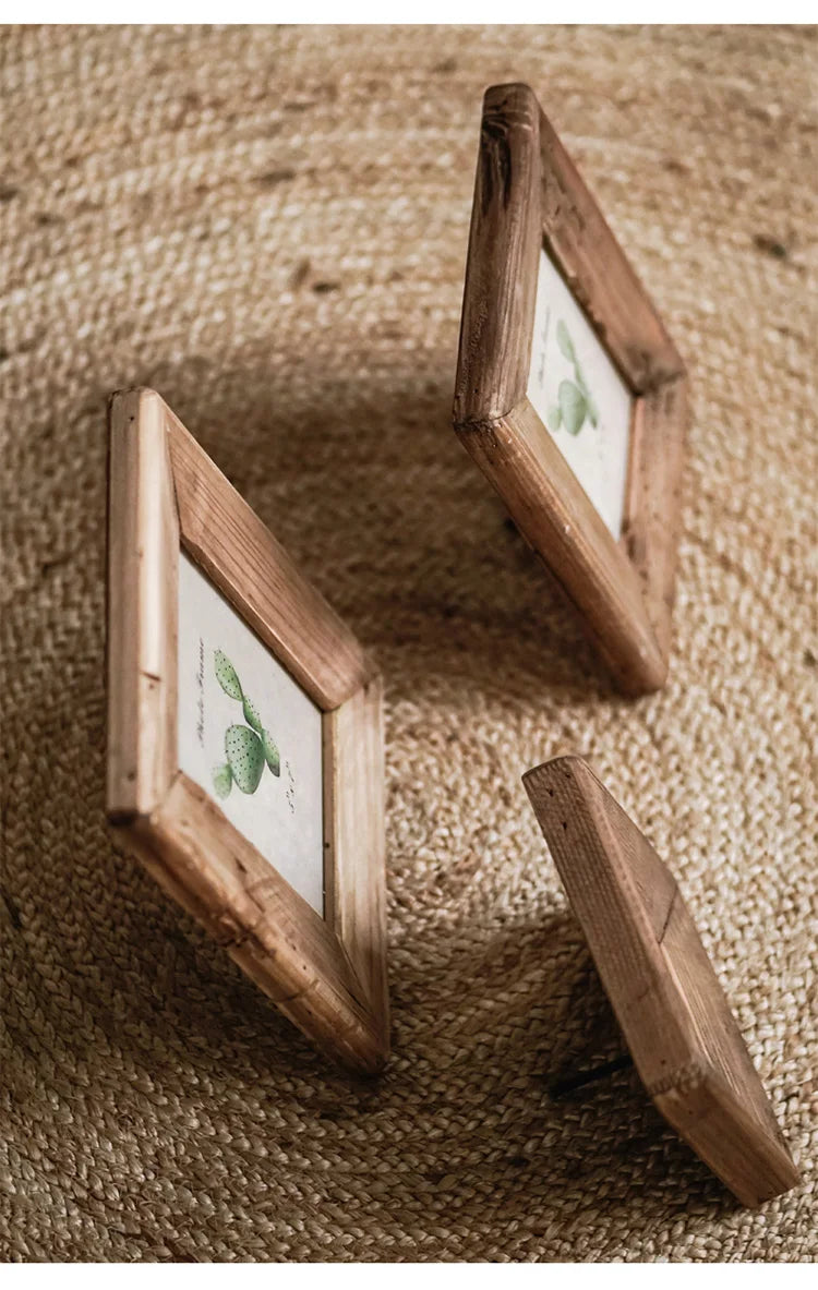 Natural Brown Pine Rustic Photo Frame