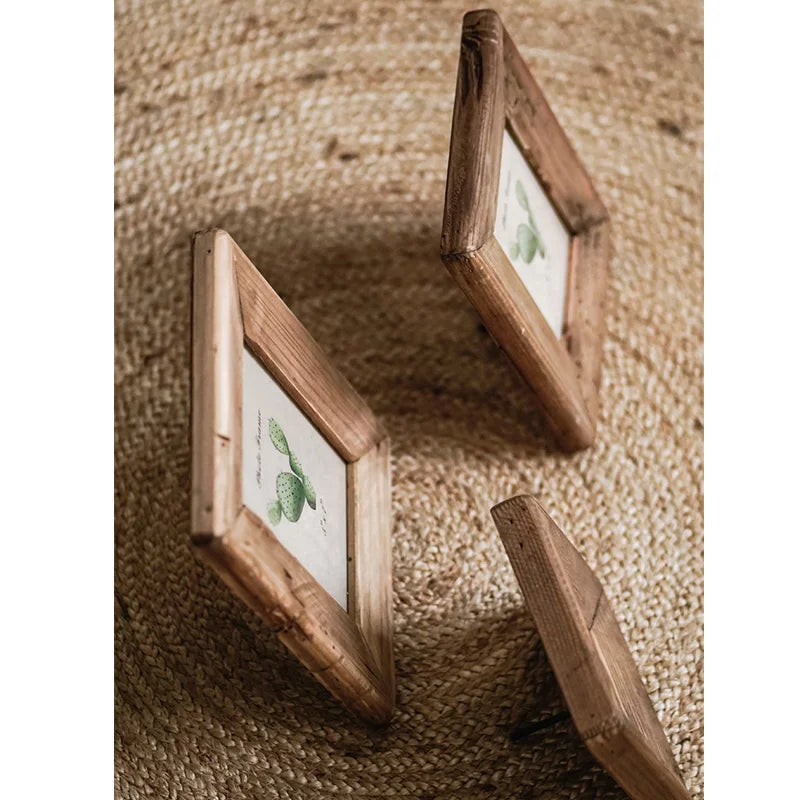 Natural Brown Pine Rustic Photo Frame