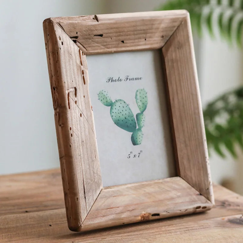 Natural Brown Pine Rustic Photo Frame