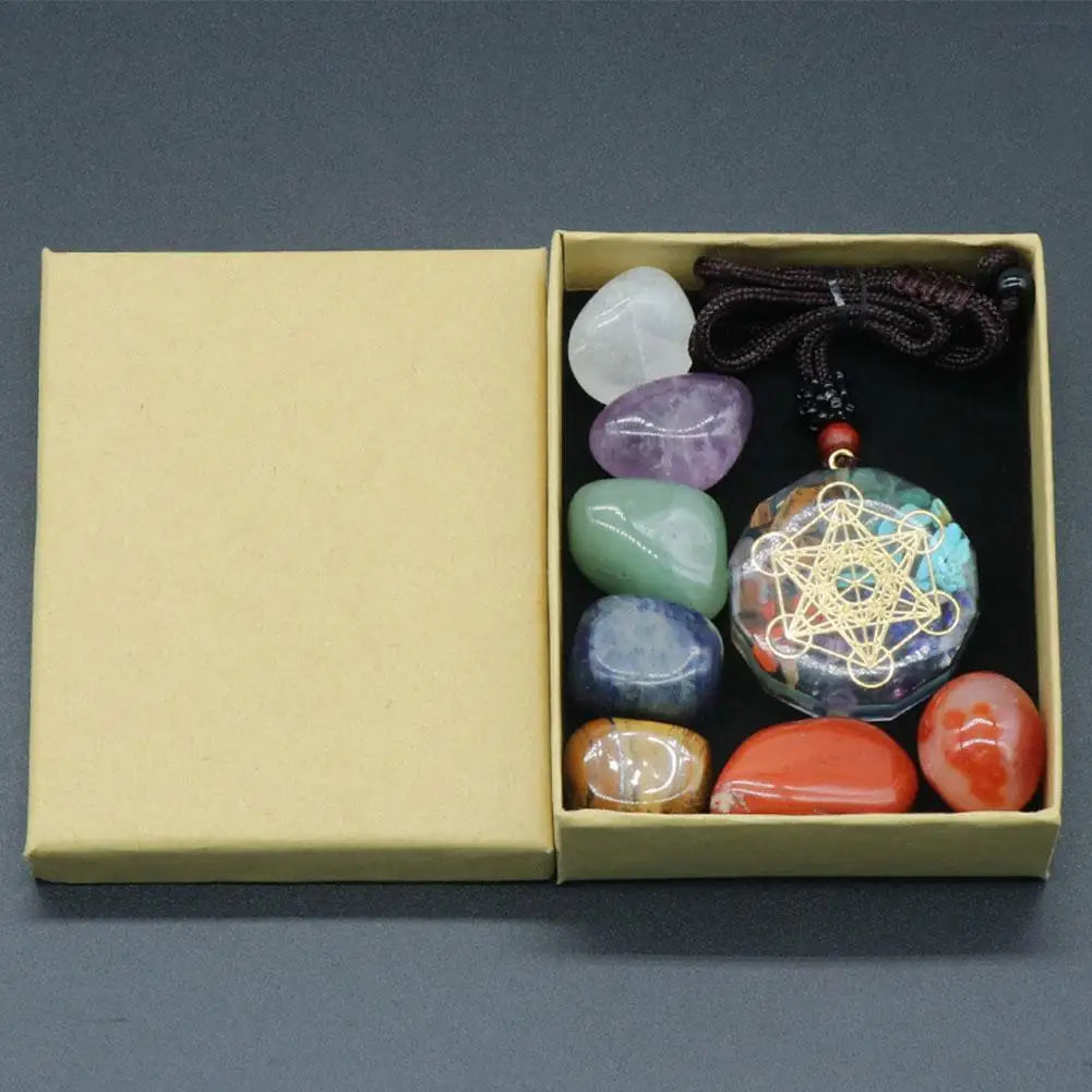 Natural Crystal Chakra Healing Set