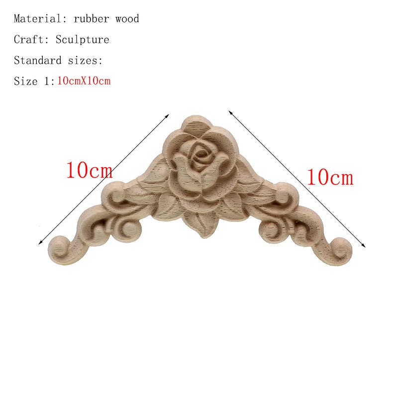 Natural Oak Floral Wooden Figurine