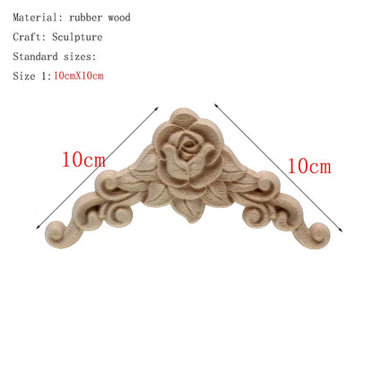 Natural Oak Floral Wooden Figurine