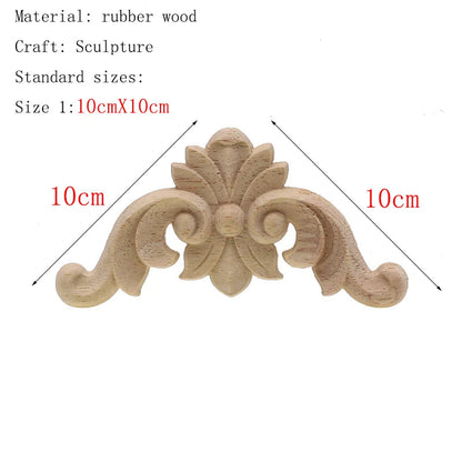 Natural Oak Floral Wooden Figurine