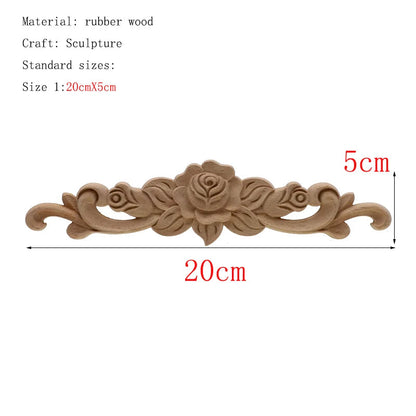 Natural Oak Floral Wooden Figurine