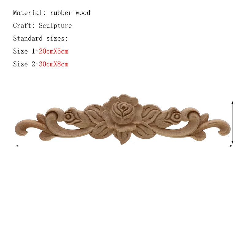 Natural Oak Floral Wooden Figurine